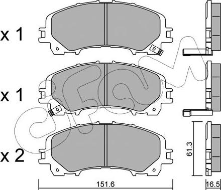 Cifam 822-1082-0 - Комплект спирачно феродо, дискови спирачки vvparts.bg