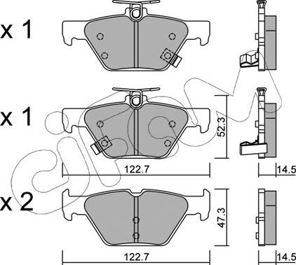 Cifam 822-1087-0 - Комплект спирачно феродо, дискови спирачки vvparts.bg