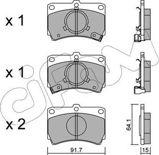 Cifam 822-103-0 - Комплект спирачно феродо, дискови спирачки vvparts.bg