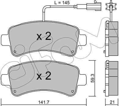 Cifam 822-1033-0 - Комплект спирачно феродо, дискови спирачки vvparts.bg