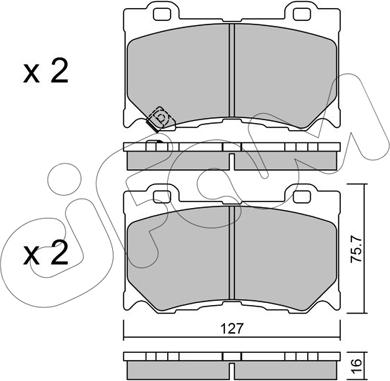 Cifam 822-1029-0 - Комплект спирачно феродо, дискови спирачки vvparts.bg