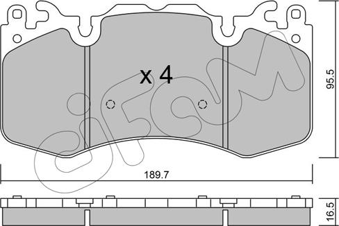 Cifam 822-1024-0 - Комплект спирачно феродо, дискови спирачки vvparts.bg