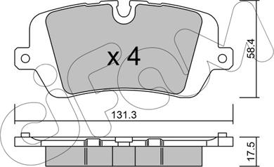 Cifam 822-1025-0 - Комплект спирачно феродо, дискови спирачки vvparts.bg