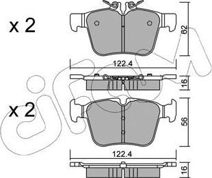 Cifam 822-1020-0 - Комплект спирачно феродо, дискови спирачки vvparts.bg