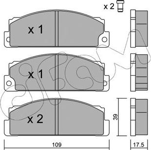 Cifam 822-102-0 - Комплект спирачно феродо, дискови спирачки vvparts.bg