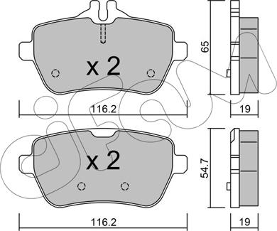 Cifam 822-1022-0 - Комплект спирачно феродо, дискови спирачки vvparts.bg