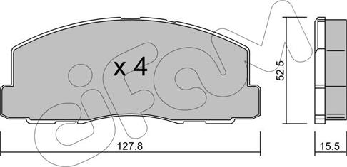 Cifam 822-114-0 - Комплект спирачно феродо, дискови спирачки vvparts.bg