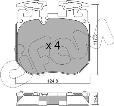 Cifam 822-1147-0 - Комплект спирачно феродо, дискови спирачки vvparts.bg