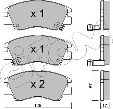 Cifam 822-115-0 - Комплект спирачно феродо, дискови спирачки vvparts.bg