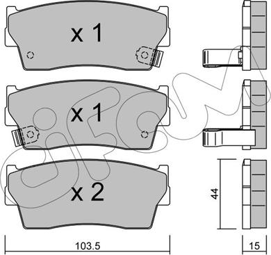 Cifam 822-116-0 - Комплект спирачно феродо, дискови спирачки vvparts.bg