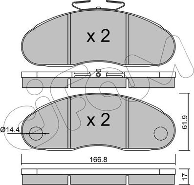 HANSAMOBIL 131512 - Комплект спирачно феродо, дискови спирачки vvparts.bg