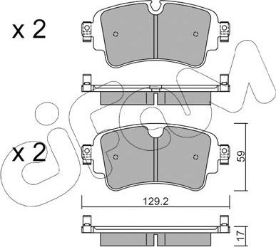 Cifam 822-1129-0 - Комплект спирачно феродо, дискови спирачки vvparts.bg