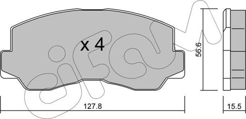 Cifam 822-112-0 - Комплект спирачно феродо, дискови спирачки vvparts.bg