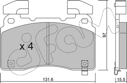 Cifam 822-1179-0 - Комплект спирачно феродо, дискови спирачки vvparts.bg