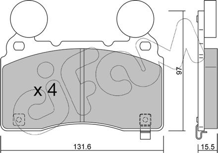 Cifam 822-1179-1 - Комплект спирачно феродо, дискови спирачки vvparts.bg