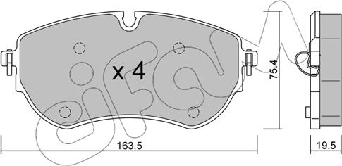 Cifam 822-1172-0 - Комплект спирачно феродо, дискови спирачки vvparts.bg