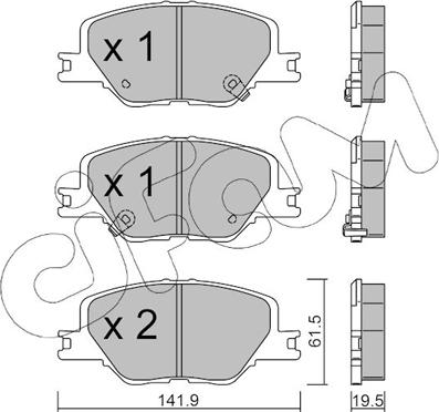 Cifam 822-1177-0 - Комплект спирачно феродо, дискови спирачки vvparts.bg