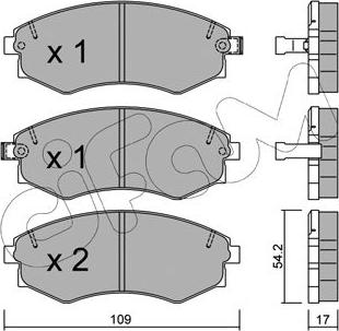 Cifam 822-188-1 - Комплект спирачно феродо, дискови спирачки vvparts.bg