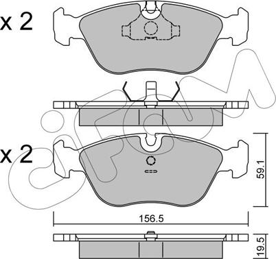 Cifam 822-182-0 - Комплект спирачно феродо, дискови спирачки vvparts.bg