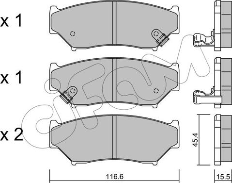 Cifam 822-136-0 - Комплект спирачно феродо, дискови спирачки vvparts.bg