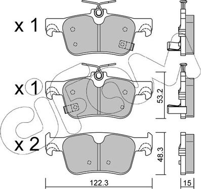 Cifam 822-1363-0 - Комплект спирачно феродо, дискови спирачки vvparts.bg