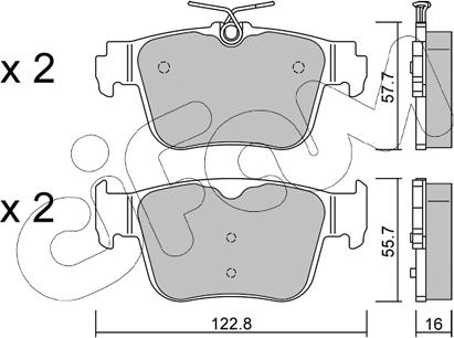 Cifam 822-1317-0 - Комплект спирачно феродо, дискови спирачки vvparts.bg