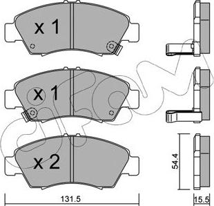 Cifam 822-138-0 - Комплект спирачно феродо, дискови спирачки vvparts.bg