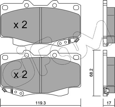 Cifam 822-129-1 - Комплект спирачно феродо, дискови спирачки vvparts.bg