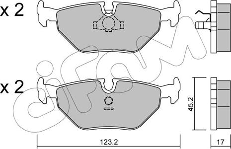 Cifam 822-125-0 - Комплект спирачно феродо, дискови спирачки vvparts.bg