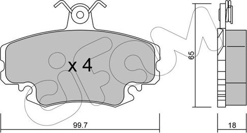 Cifam 822-120-0 - Комплект спирачно феродо, дискови спирачки vvparts.bg