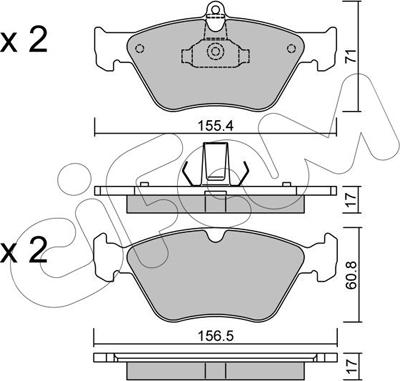 Cifam 822-128-0 - Комплект спирачно феродо, дискови спирачки vvparts.bg