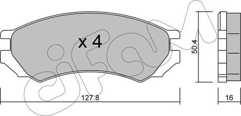 Cifam 822-179-0 - Комплект спирачно феродо, дискови спирачки vvparts.bg