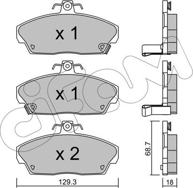 Cifam 822-174-0 - Комплект спирачно феродо, дискови спирачки vvparts.bg