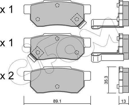 Cifam 822-170-1 - Комплект спирачно феродо, дискови спирачки vvparts.bg