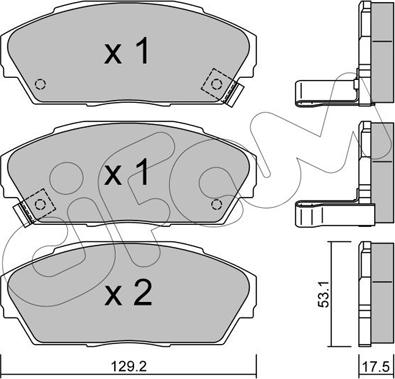 Cifam 822-171-0 - Комплект спирачно феродо, дискови спирачки vvparts.bg