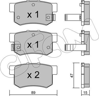 Cifam 822-173-0 - Комплект спирачно феродо, дискови спирачки vvparts.bg