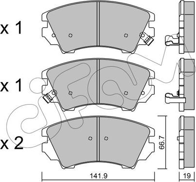 Cifam 822-842-0 - Комплект спирачно феродо, дискови спирачки vvparts.bg