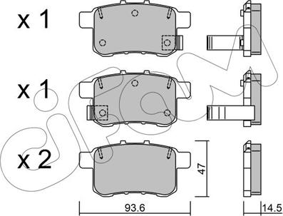 Cifam 822-868-0 - Комплект спирачно феродо, дискови спирачки vvparts.bg