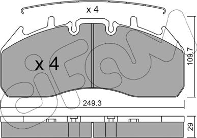 Cifam 822-809-0 - Комплект спирачно феродо, дискови спирачки vvparts.bg