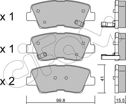 Cifam 822-886-0 - Комплект спирачно феродо, дискови спирачки vvparts.bg