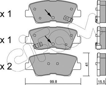 Cifam 822-886-1 - Комплект спирачно феродо, дискови спирачки vvparts.bg