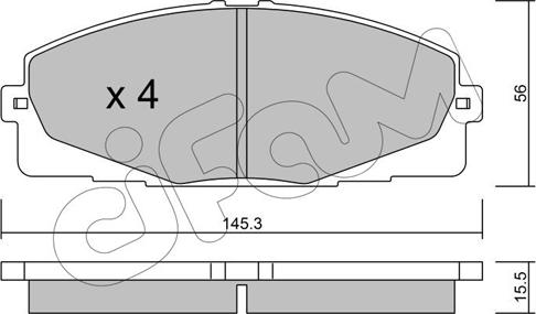 Cifam 822-883-0 - Комплект спирачно феродо, дискови спирачки vvparts.bg