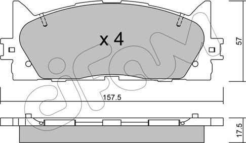 Cifam 822-882-0 - Комплект спирачно феродо, дискови спирачки vvparts.bg