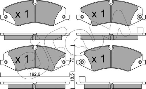 Cifam 822-836-6 - Комплект спирачно феродо, дискови спирачки vvparts.bg