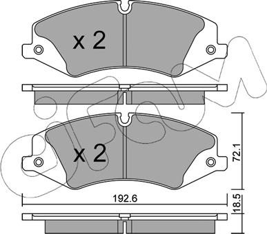 Cifam 822-836-0 - Комплект спирачно феродо, дискови спирачки vvparts.bg