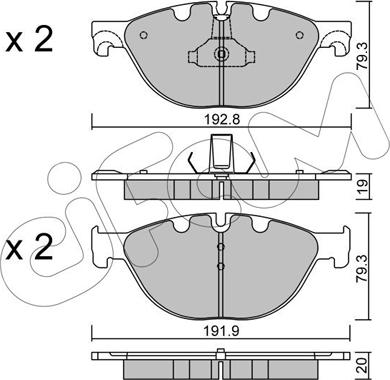 Cifam 822-830-0 - Комплект спирачно феродо, дискови спирачки vvparts.bg