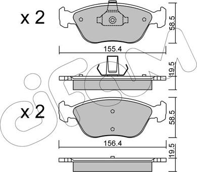 Cifam 822-832-0 - Комплект спирачно феродо, дискови спирачки vvparts.bg