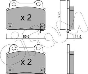 Cifam 822-826-0 - Комплект спирачно феродо, дискови спирачки vvparts.bg