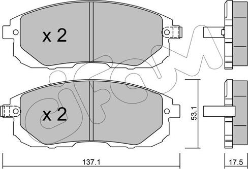 Cifam 822-876-1 - Комплект спирачно феродо, дискови спирачки vvparts.bg