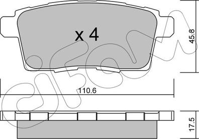 Cifam 822-873-0 - Комплект спирачно феродо, дискови спирачки vvparts.bg